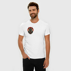 Футболка slim-fit Демон маски Они, цвет: белый — фото 2