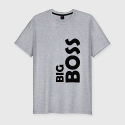 Мужская slim-футболка BIG BOSS - темная