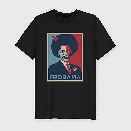 Мужская slim-футболка Frobama / Черный – фото 1