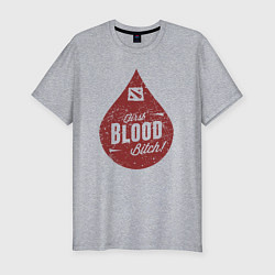 Футболка slim-fit Dota blood, цвет: меланж