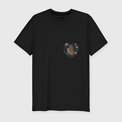 Футболка slim-fit Сердце самуая, цвет: черный