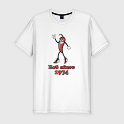 Мужская slim-футболка Hot since 1974