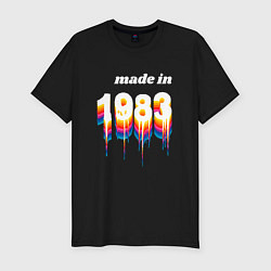 Мужская slim-футболка Made in 1983 liquid art