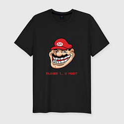 Мужская slim-футболка Mario player 1