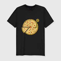 Мужская slim-футболка Vinyl pizza