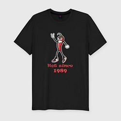 Мужская slim-футболка Hot since 1989