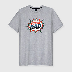 Мужская slim-футболка Super dad