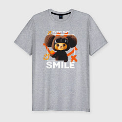 Мужская slim-футболка Every day smile