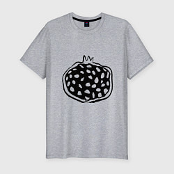 Мужская slim-футболка Гранат в разрезе скетч