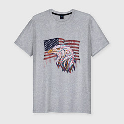 Футболка slim-fit American eagle, цвет: меланж