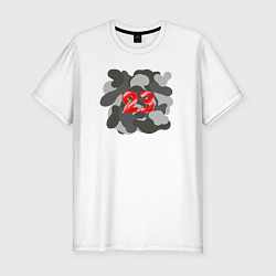 Мужская slim-футболка Хаки 23