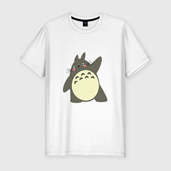 Мужская slim-футболка Hello Totoro