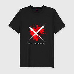 Мужская slim-футболка Blue October band