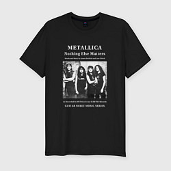Мужская slim-футболка Metallica рок группа