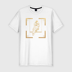 Мужская slim-футболка Птица попугай