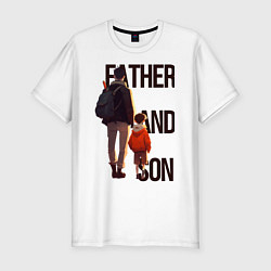 Мужская slim-футболка Сын и отец