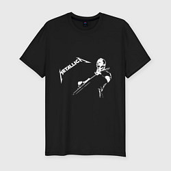 Мужская slim-футболка Metallica rock
