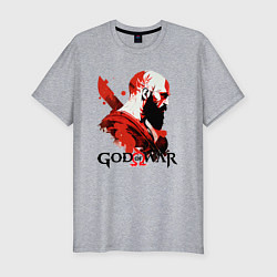 Мужская slim-футболка Кратос, арт