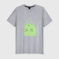 Футболка slim-fit Лягушка Kawaii, цвет: меланж