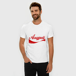 Футболка slim-fit Андрей, цвет: белый — фото 2