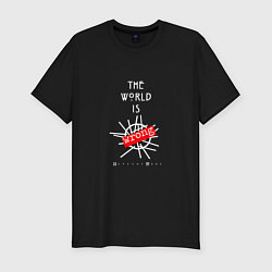 Мужская slim-футболка The world is wrong depeche mode