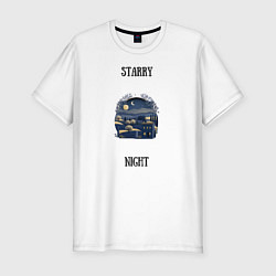 Футболка slim-fit Starry Night, цвет: белый