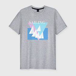 Мужская slim-футболка Парусный спорт