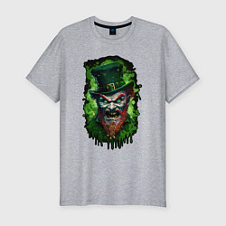 Футболка slim-fit НеДобрый лепрекон, цвет: меланж