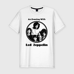 Мужская slim-футболка Led Zeppelin retro