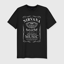 Мужская slim-футболка Nirvana в стиле Jack Daniels