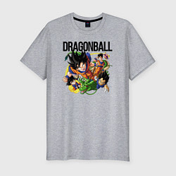 Мужская slim-футболка Гоку из Dragonball