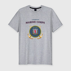 Мужская slim-футболка Корпус морской пехоты княжества Люксембург