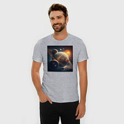 Футболка slim-fit Вся красота космоса, цвет: меланж — фото 2