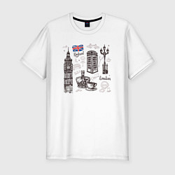 Футболка slim-fit London city, цвет: белый