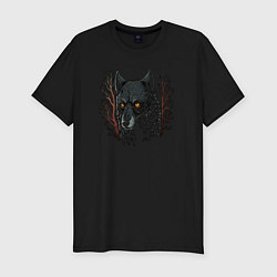 Футболка slim-fit Night wolf, цвет: черный