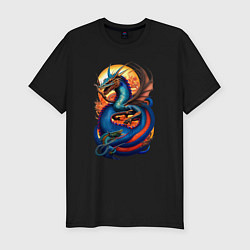 Мужская slim-футболка Japanese dragon - irezumi