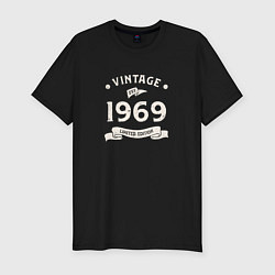 Футболка slim-fit Винтаж 1969 ограниченный выпуск, цвет: черный