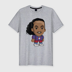 Футболка slim-fit Ronaldinho Barcelona, цвет: меланж