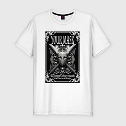 Мужская slim-футболка Маска средневековья