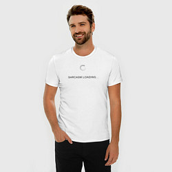 Футболка slim-fit Sarcasm loading white, цвет: белый — фото 2