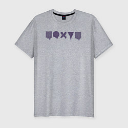 Мужская slim-футболка Безразличие искаженное