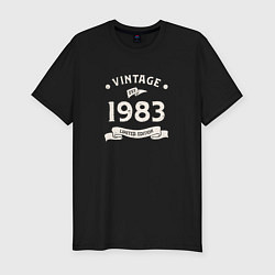 Футболка slim-fit Винтаж 1983 ограниченный выпуск, цвет: черный