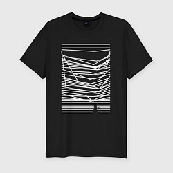 Футболка slim-fit Joy Division кот, цвет: черный