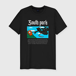 Мужская slim-футболка Южный парк Кенни в стиле Сотворение Адама