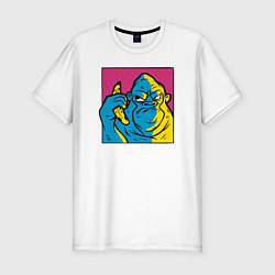 Мужская slim-футболка Горилла с бананом