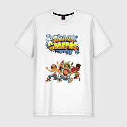 Футболка slim-fit Subway Surfers, цвет: белый