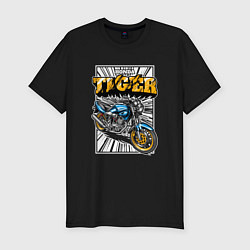 Мужская slim-футболка Мотоцикл Honda Tiger