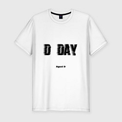 Футболка slim-fit D DAY Agust D, цвет: белый