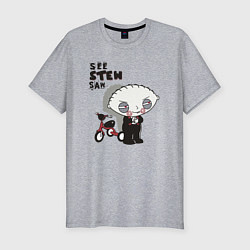 Мужская slim-футболка Stewie saw