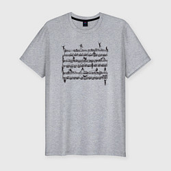 Футболка slim-fit Music people, цвет: меланж